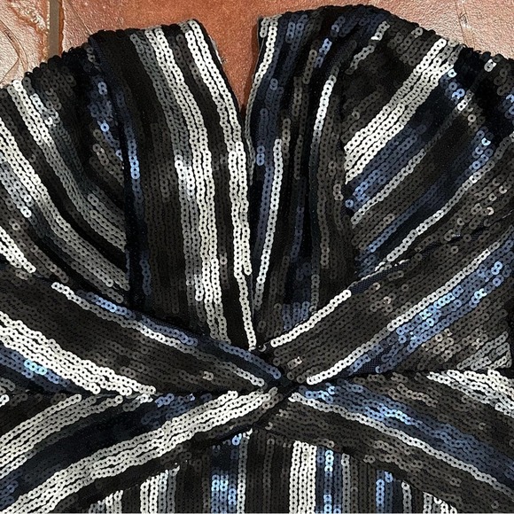 Trixxi Sequins Blue And Silver Mini Dress Size Medium - Picture 3 of 8